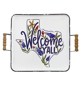 Glory Haus Welcome Y'all Texas Enamel Tray