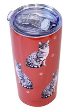 E&S Pets Silver Tabby Cat Tumbler