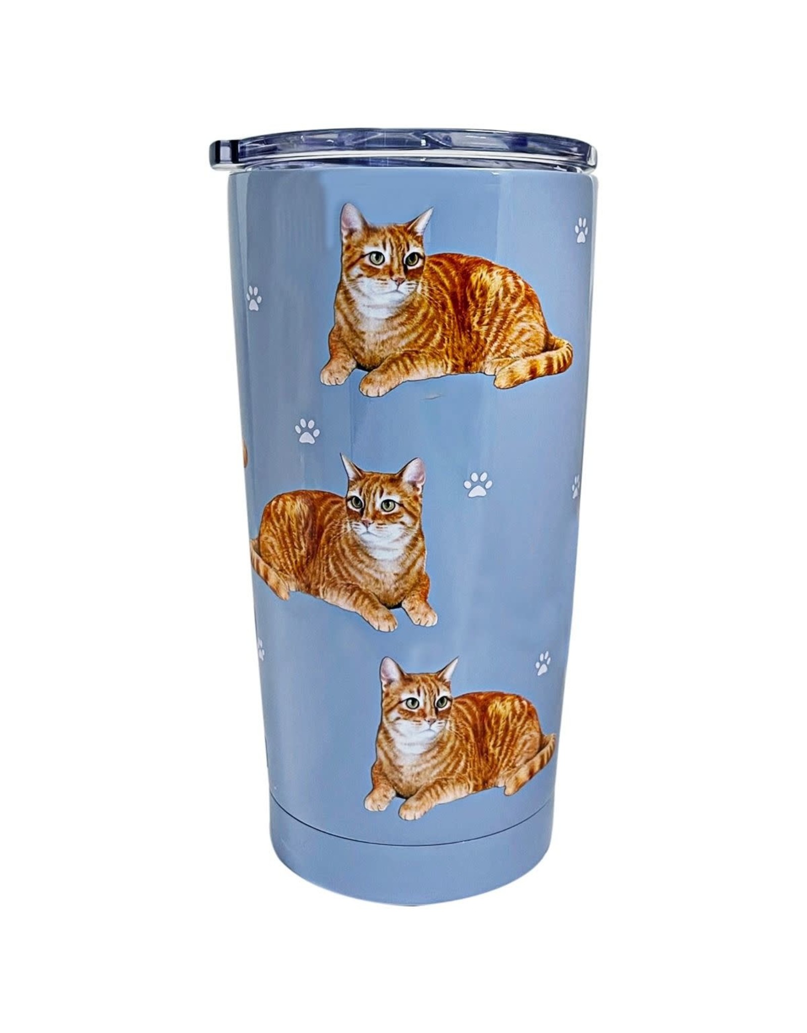 E&S Pets Orange Tabby Cat Tumbler