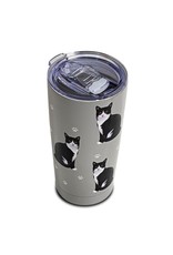 E&S Pets Black & White Cat Tumbler