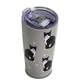 E&S Pets Black & White Cat Tumbler