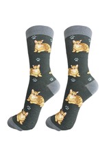 E&S Pets Full Orange Tabby Cat Socks