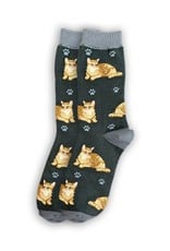 E&S Pets Full Orange Tabby Cat Socks