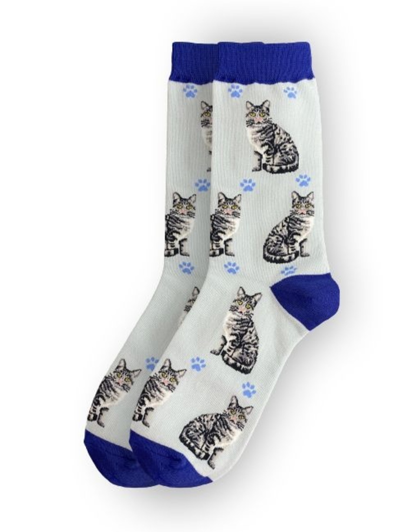 E&S Pets Full Silver Tabby Cat Socks