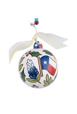 Glory Haus "Merry Texmas" Yellow Rose  Ornament