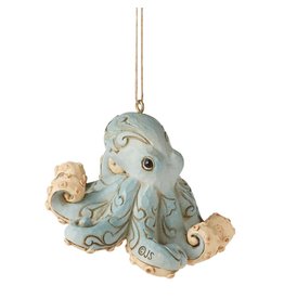 Jim Shore Coastal Octopus Ornament