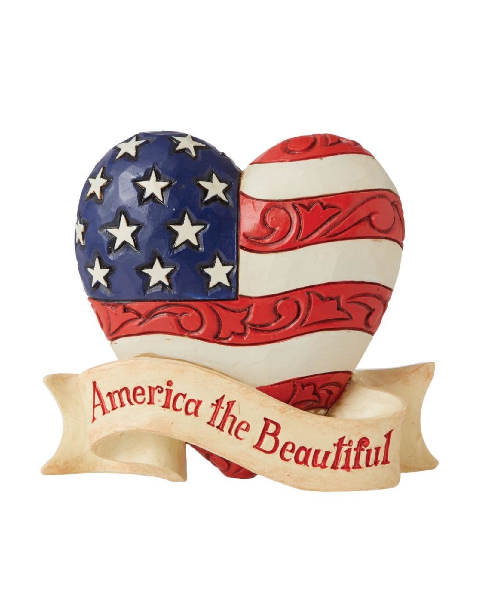 Jim Shore "America the Beautiful" Patriotic Heart
