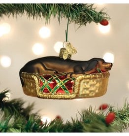 Old World Christmas Sleepy Dachshund Ornament