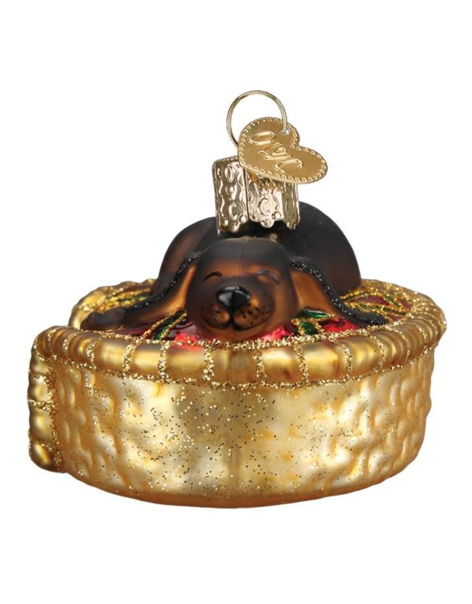 Old World Christmas Sleepy Dachshund Ornament