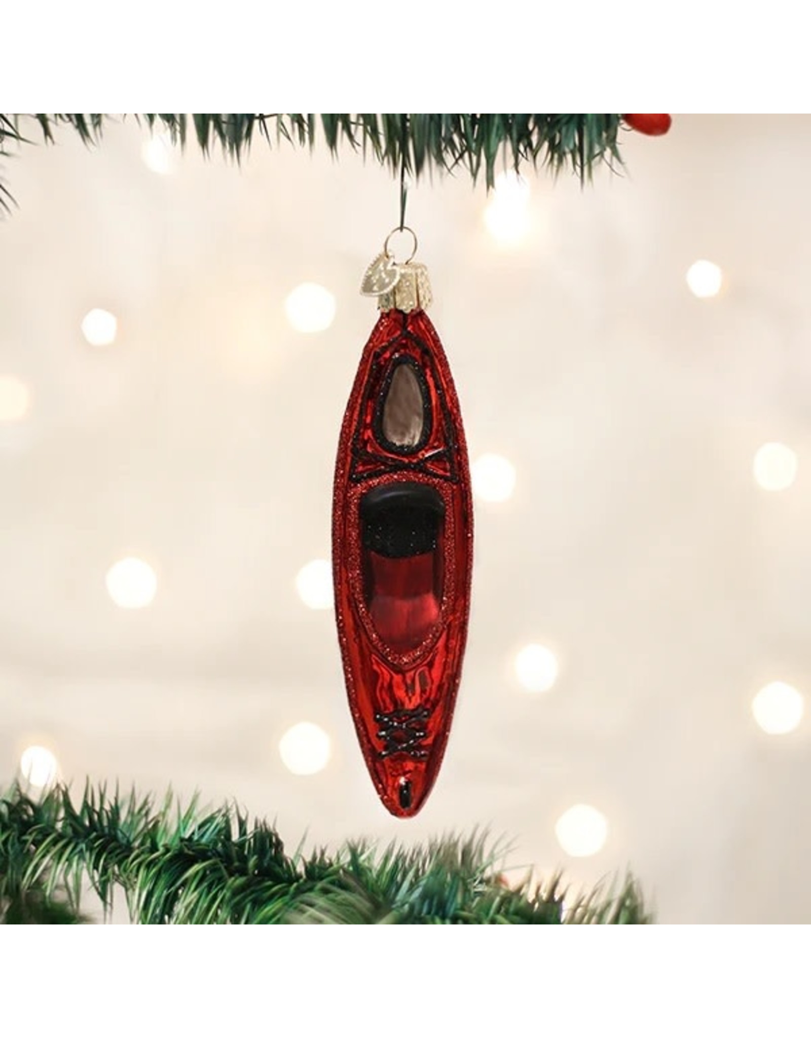 Old World Christmas Red Kayak Ornament