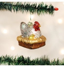 Old World Christmas Hen on Nest Ornament
