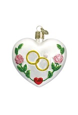 Old World Christmas Wedding Heart Ornament