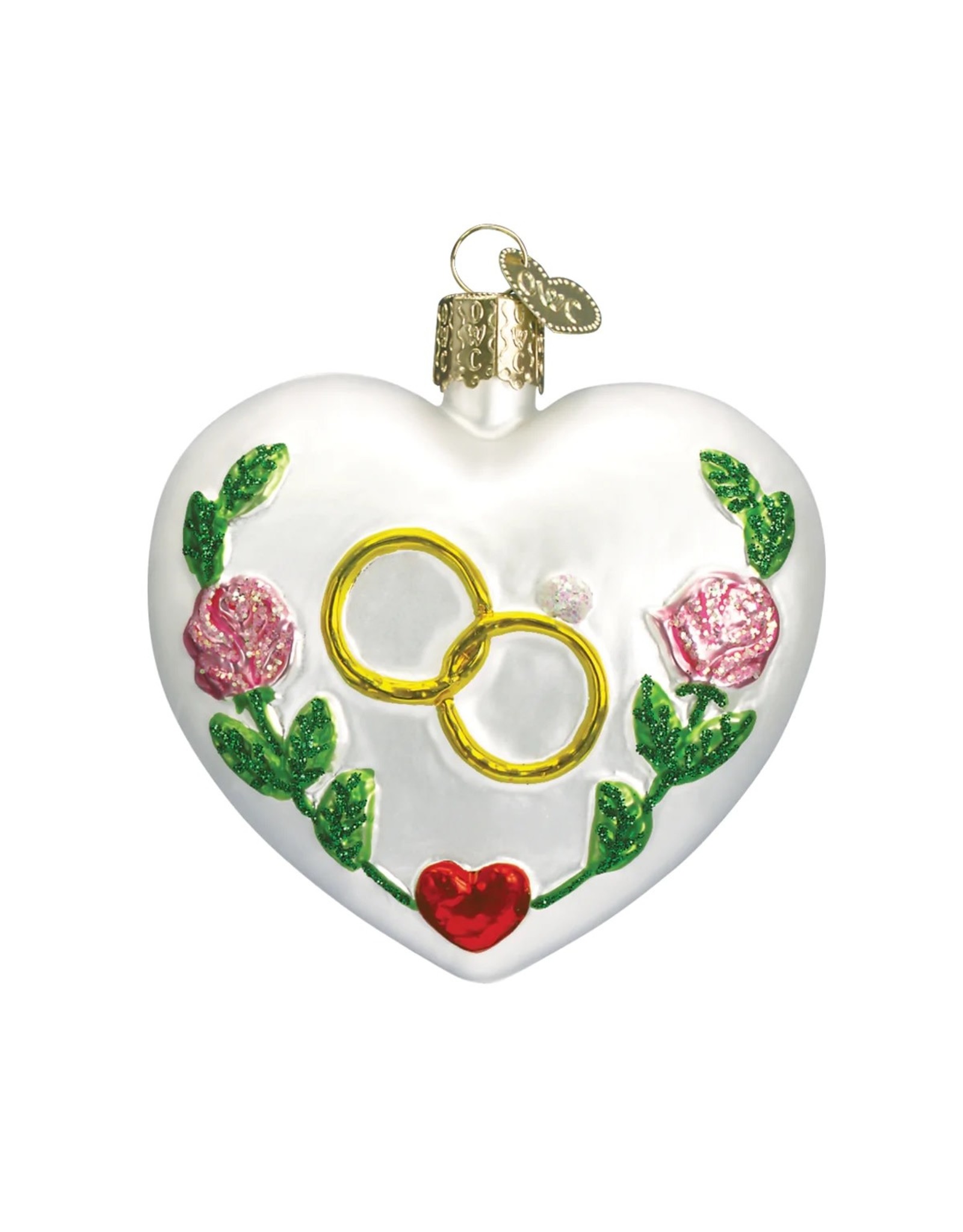 Old World Christmas Wedding Heart Ornament