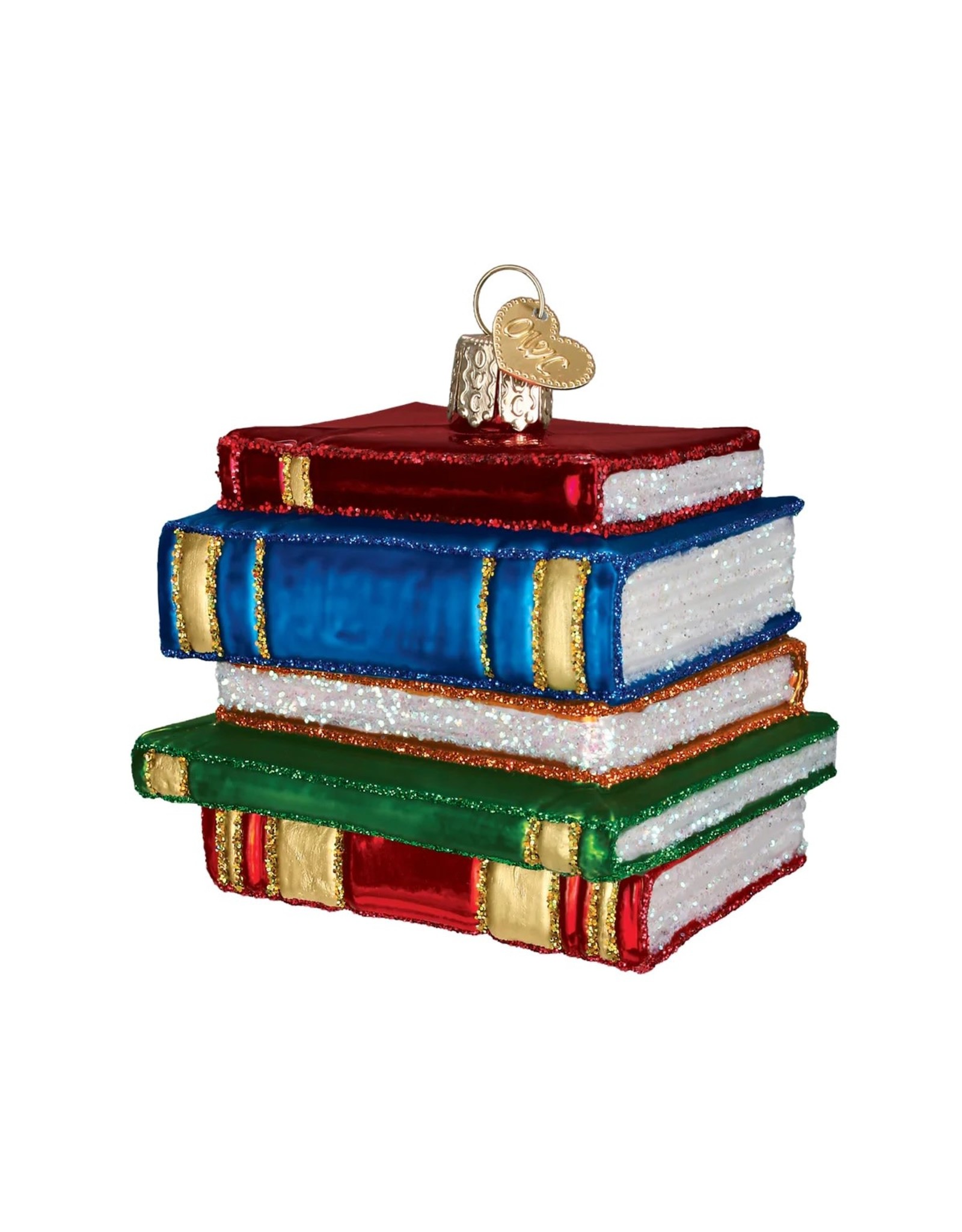 Old World Christmas Stack of Books Ornament