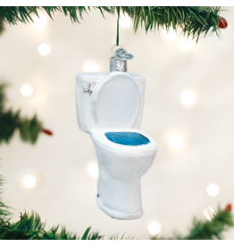 Old World Christmas The Throne Toilet Ornament