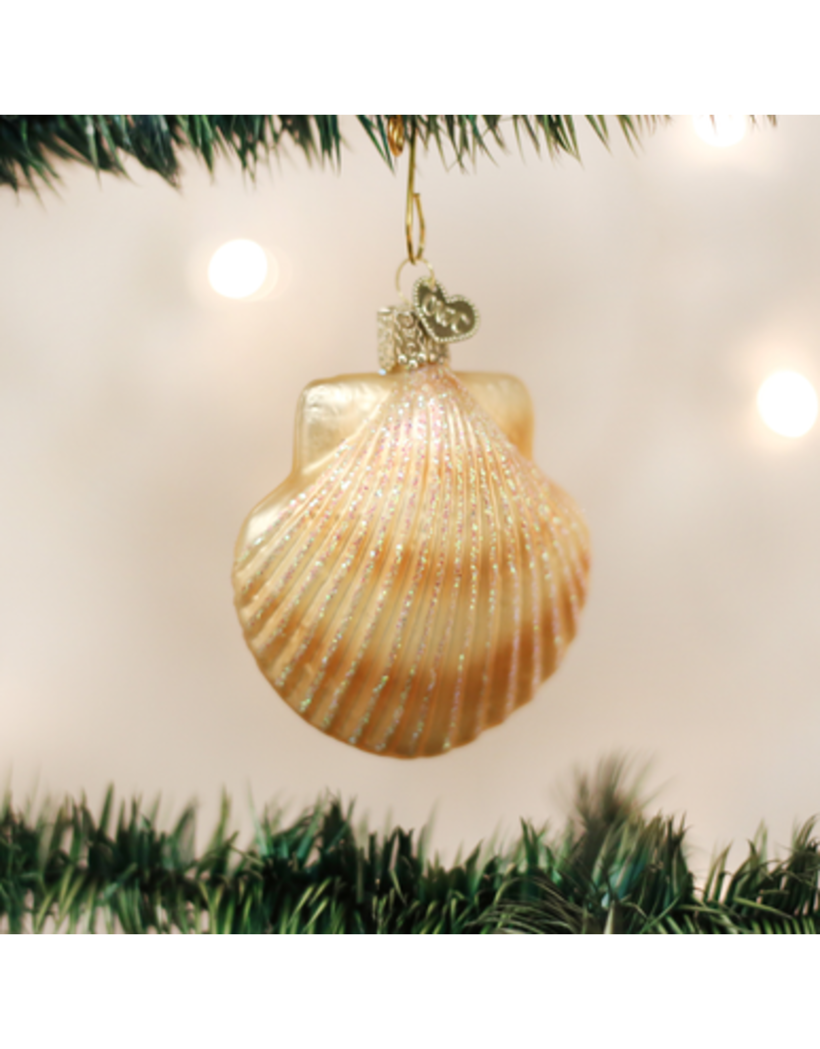 Old World Christmas Scallop Clam Shell Ornament