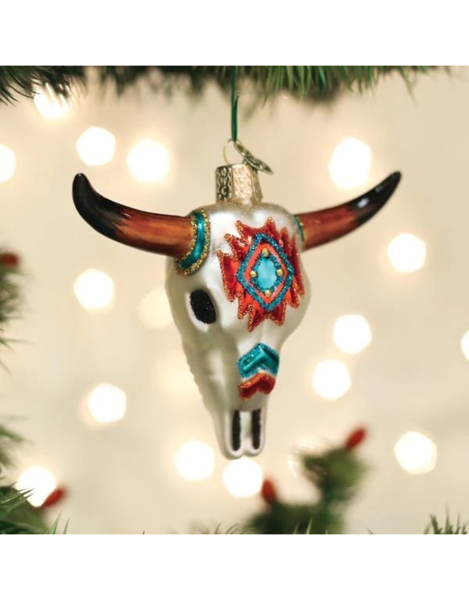 Old World Christmas Southwestern Steer Skull Ornament