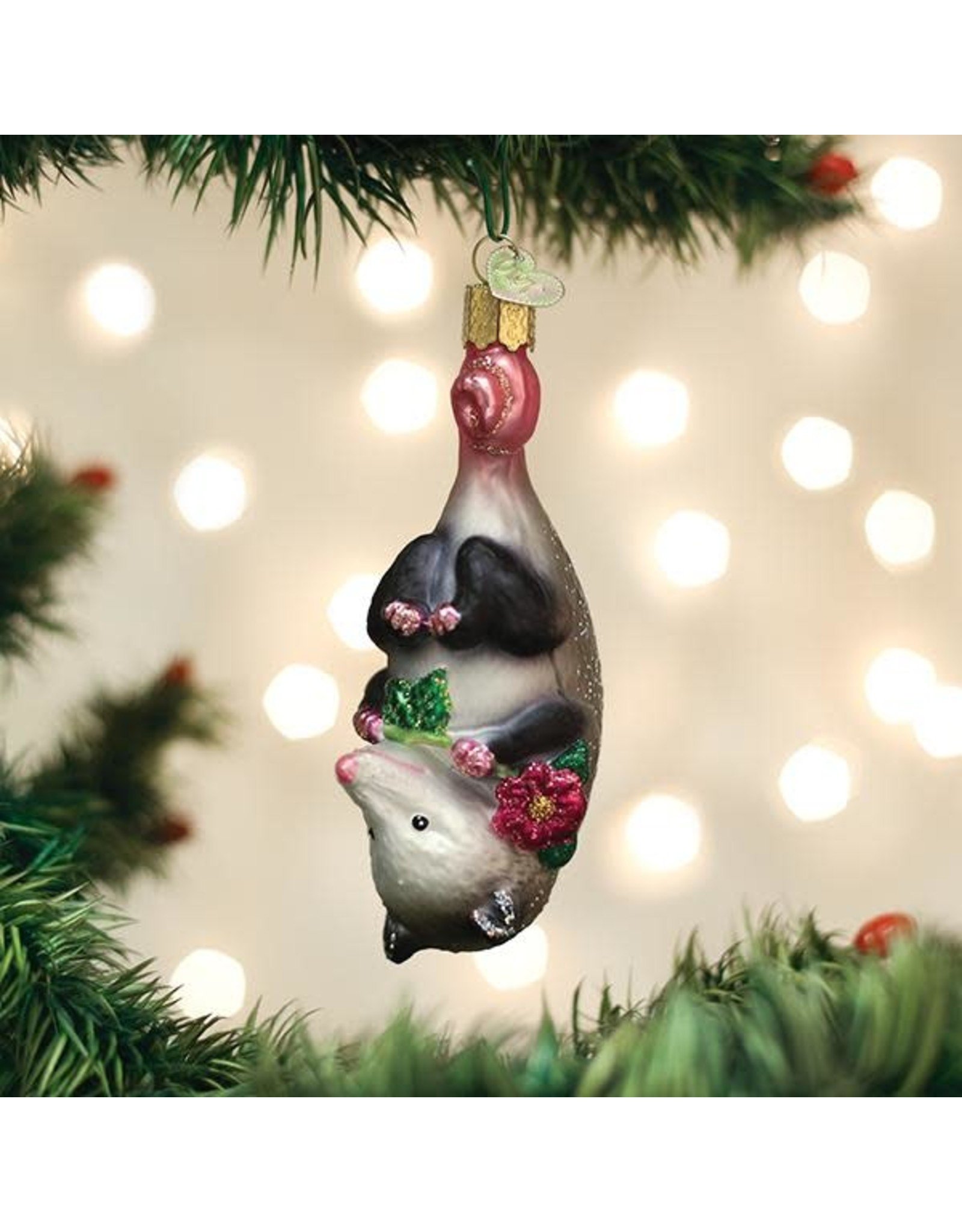 Old World Christmas Blossom Opossum Ornament