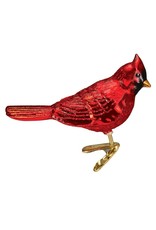 Old World Christmas Shiny Red Northern Cardinal Clip Ornament