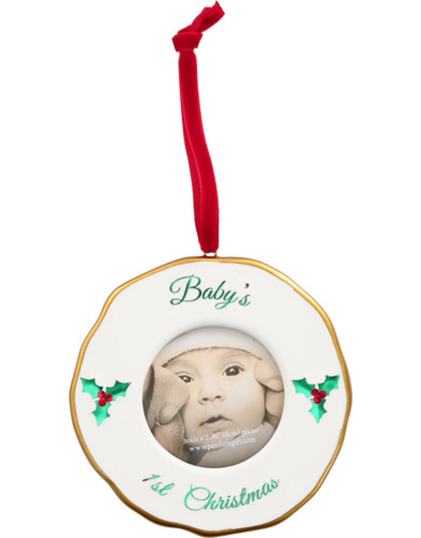 PGC Baby's 1st Christmas Photo Frame Ornament 4"