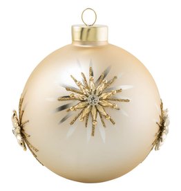 K+A Champagne Snowflake Ball Ornament