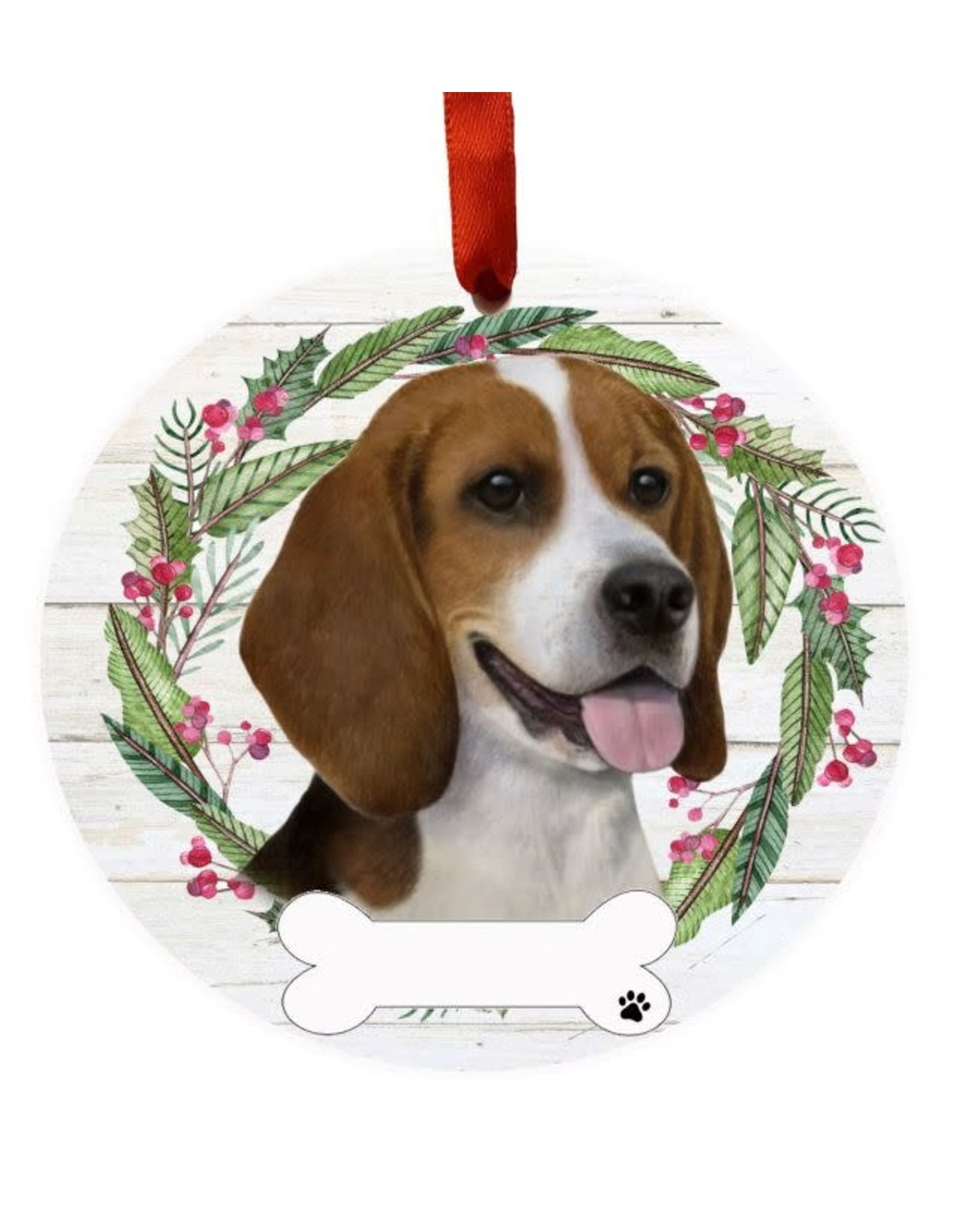 Beagle Wreath Ornament - The Christmas Shoppe