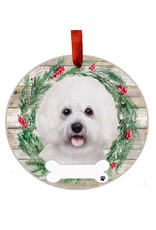 E&S Pets Bichon Frise Wreath Ornament