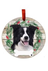 E&S Pets Border Collie Wreath Ornament