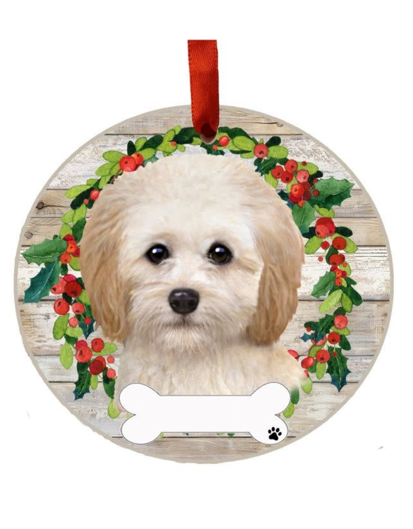 E&S Pets Cockapoo Wreath Ornament