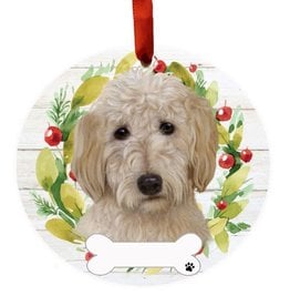 E&S Pets Goldendoodle Wreath Ornament