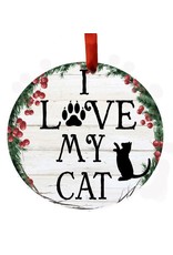 E&S Pets I Love My Cat Wreath Ornament