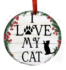 E&S Pets I Love My Cat Wreath Ornament