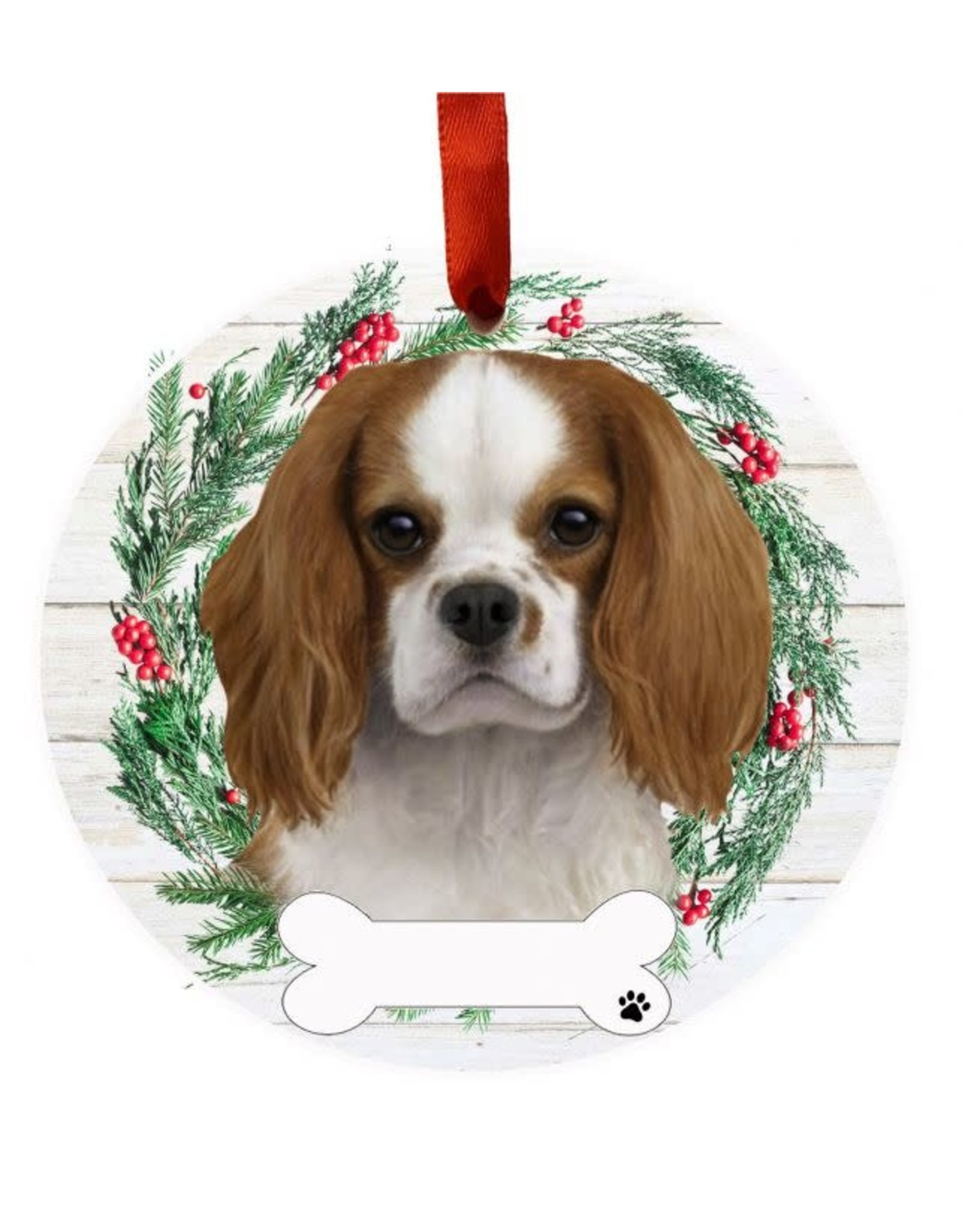 E&S Pets King Charles Cavalier Wreath Ornament