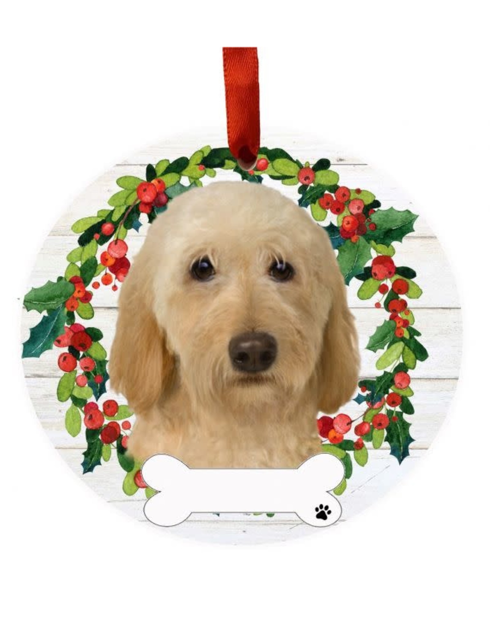 E&S Pets Labradoodle Wreath Ornament