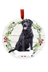 E&S Pets Black Labrador Full Body Wreath Ornament