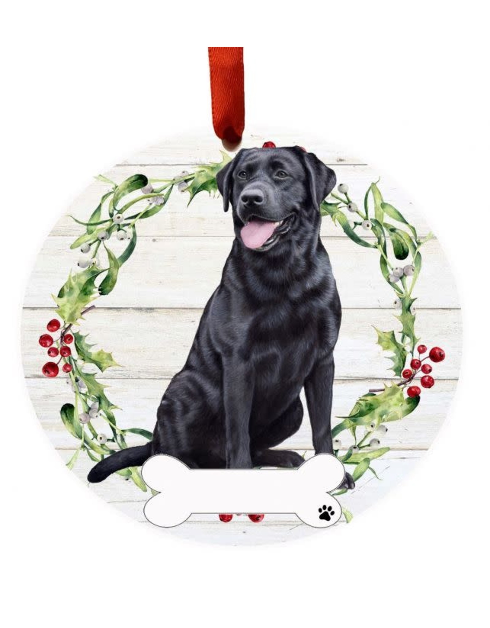 E&S Pets Black Labrador Full Body Wreath Ornament