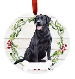 E&S Pets Black Labrador Full Body Wreath Ornament