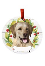 E&S Pets Yellow Labrador Wreath Ornament