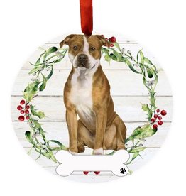 E&S Pets Pit Bull Full Body Wreath Ornament