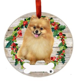E&S Pets Pomeranian Full Body Wreath Ornament