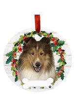 E&S Pets Sheltie Wreath Ornament