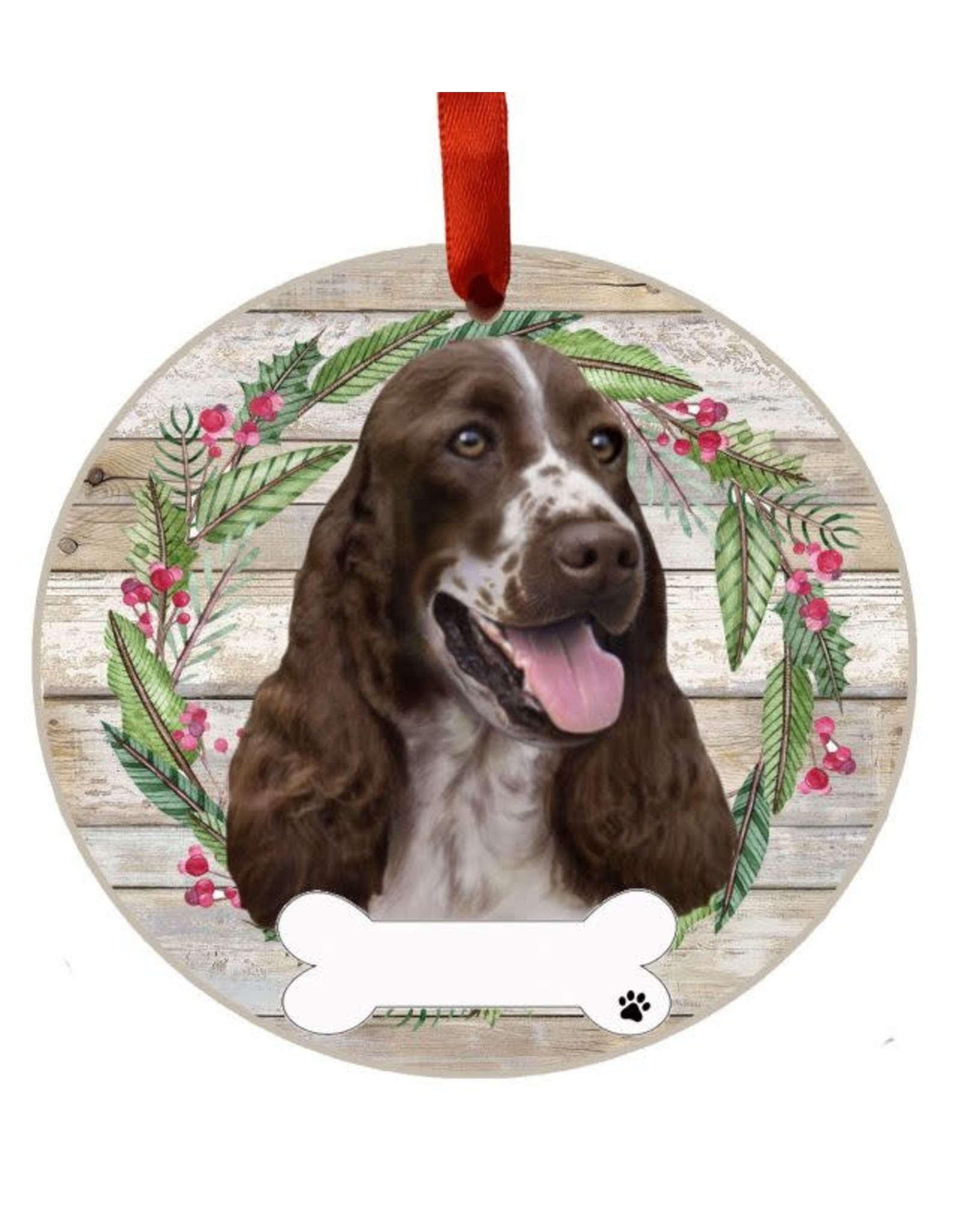 E&S Pets Springer Spaniel Wreath Ornament
