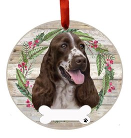 E&S Pets Springer Spaniel Wreath Ornament