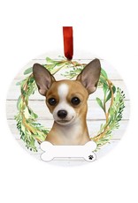 E&S Pets Tan Chihuahua Wreath Ornament