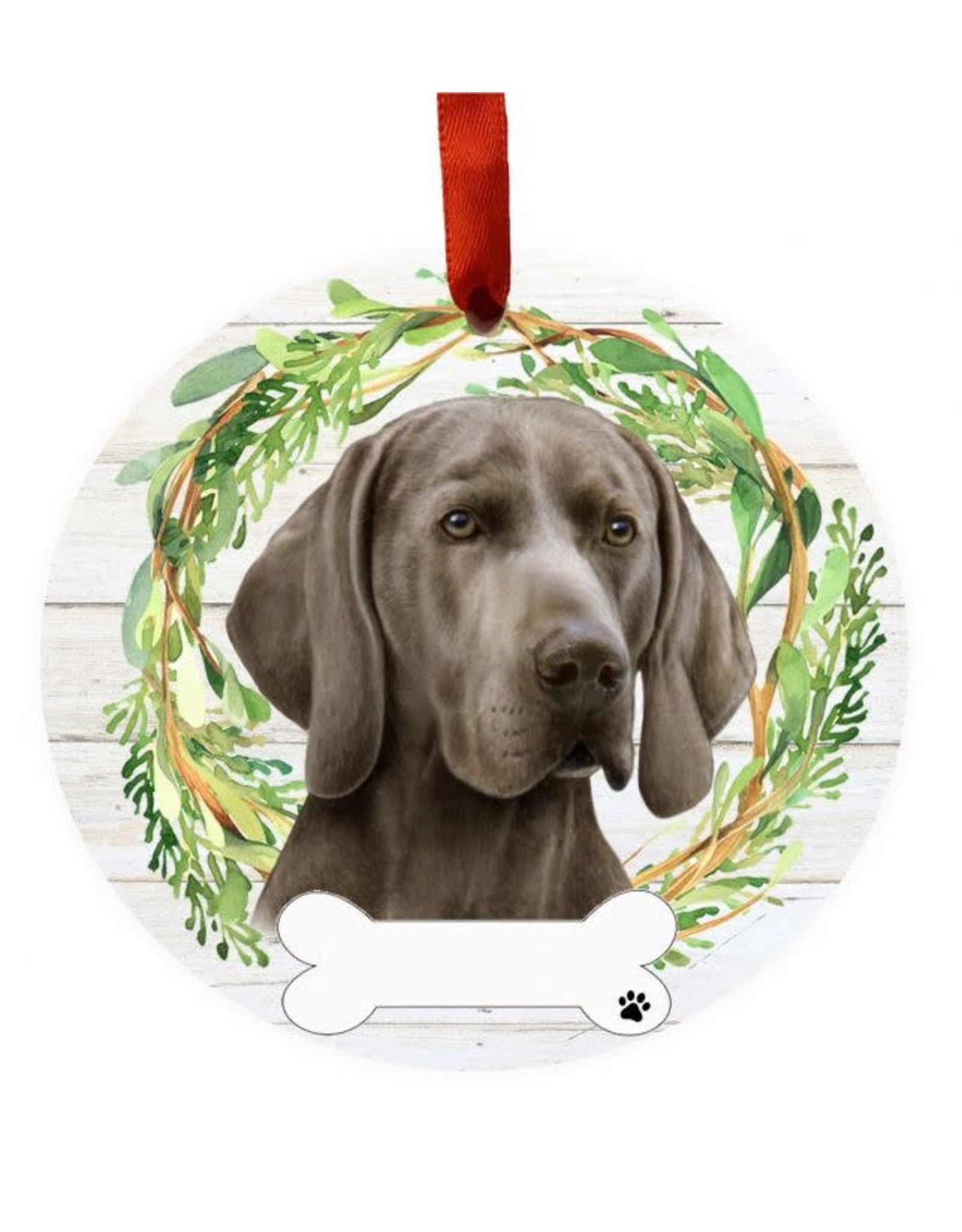 E&S Pets Weimaraner Wreath Ornament