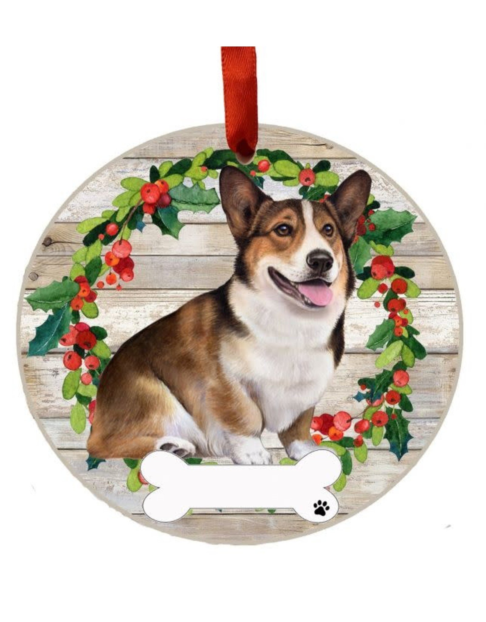 E&S Pets Welsh Corgi Full Body Wreath Ornament