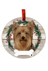 E&S Pets Yorkie Wreath Ornament
