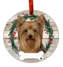 E&S Pets Yorkie Wreath Ornament