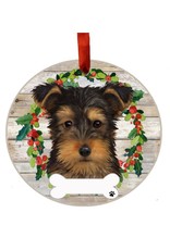 E&S Pets Yorkie Puppy Wreath Ornament