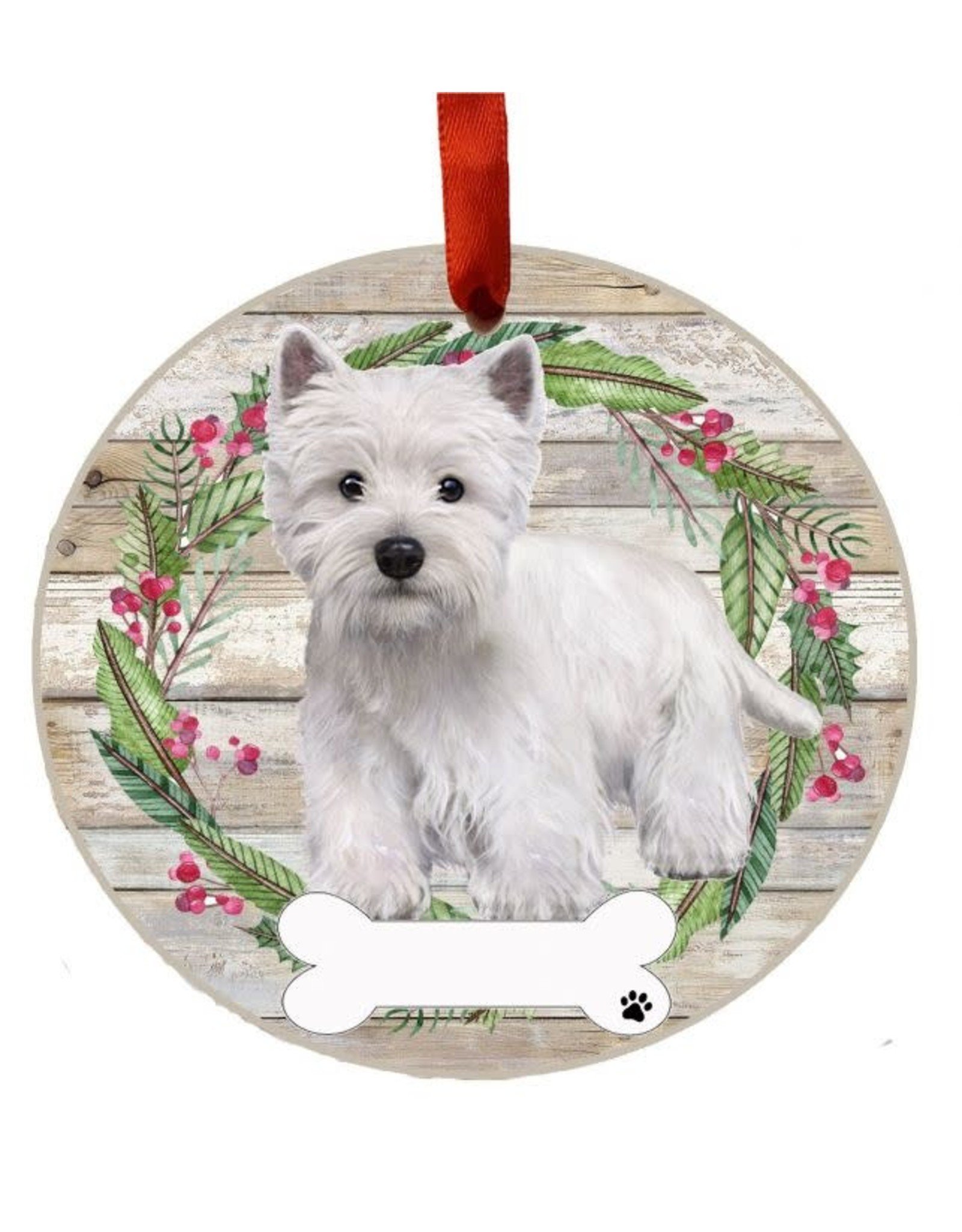 E&S Pets Westie Full Body Wreath Ornament